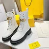 New Designer Women Boots %100genuine Leather Shiny Detachable Combat Shoes Outdoor Thick Bottom Mid-length Boot Size35-41