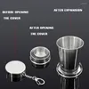 Mugs Collapsible Travel Cup Portable Stainless Steel Camping Water Reusable Drinking Mug For Outdoor 250ml