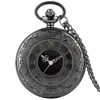 Pocket Watches Vintage Watch Roman Siffror Hollow Bronze Quartz Necklace Pendant Gift for Men Women Reloj de Bolsillo