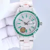 Relógios de diamante relógio de diamante relógio mecânico de 41mm Stainls Strap Strap Sapphire impermeável