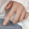 Trouwringen mode luxe kristallen verstelbare ringaccessoires minimalistisch esthetisch bind een knoop handgemaakt paar verlovings sieradencadeau