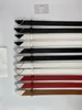 Cintos de designer para homem luxo letra P PU 3,0 cm geométrico invertido triângulo pino de metal fivela cinto versátil em todas as estações com caixa