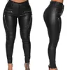 Damen-Leggings CPDD Frauen Sexy Kunstleder Stretch Skinny Hosen Mid Rise Fake Zipper Enge Leggings T221020