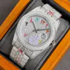 Wristwatches Diamond WristWatch Fashion Automatic Mechanical Watch Mens Watch 41mm Stainls Steel Strap Sapphire Waterproof Diamonds4TDP