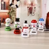 Party Favor Car Ornaments ABS SOLAR Powered Christmas Ornaments Gift Dancing Santa Claus Snowman Toys Dashboard Decoration SN4989