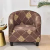 Stol täcker europeisk stil elastisk geometrisk tryckning spandex soffa täckning för klubb vardagsrum café ensit fåtölj dammskydd