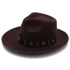 Os homens da moda de boinas sentiram chapéu de fedora com amplo jazz cavalheiro Sombrero papai steampunk suria 58cm