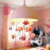 Pendant Lamps Bedroom Light Pastoral Ceramic Rose Sun Room Corridor Hallway Balcony Hanging Lamp