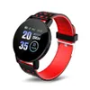 119 Plus Smart Bracciale da polso Smartband con pressione sanguigna Frequenza cardiaca Schermo a colori impermeabile Sport SmartWatch Fitness Tracker