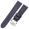 Watch Bands Genuine Leather Band Bracelet 20mm 22mm Black Blue Gray Brown Women Men Cowhide Watchbands Strap Accessories