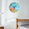 Horloges murales Ornement d'horloge Excellent bois sans tic-tac à piles