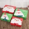 Décorations de Noël Veille Grand Coffret Cadeau Père Noël Fée Conception Kraft Papercard Activité Présente Rouge Vert Cadeaux Paquet Boîtes