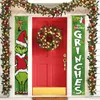 Christmas Decorations 2022 Door Garlands Wall Pendants Happy Year 2023 Couplet Curtain Green Water Ghost Xmas Merry