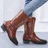 Stiefel Cowboy Frauen Western Dropship 2022 Herbst Winter Cool Cowgirl Midcalf Boot Bequeme Mode Schuhe Große Größe 43 221013