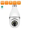 Dome Cameras 1080P Light Bulb PTZ 360 Rotate Full Color Night Vision Wireless Wifi ICSEE Smart Security E27 Interface 221020