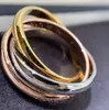 Band Rings Trinity Ring Series Luxury Brand Официальный репродукции классический стиль Top Q