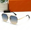 Gradientlinser Solglasögon lyxdesigner Solglasögon för kvinnor Mens Sun Glasses Frameless Glass Shades Gereglasses Retro Eyewears Metal Rimless Optical Frame