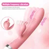 Beauty Items G-spot Kaninchen Doppel Vibrator fr Frau Masturbation Klitoris Stimulator Dildos Wasserdicht Wiederaufladbare Erwachsene sexy Spielzeug ZD0274