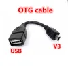 Testez les câbles Audio avant d'envoyer l'adaptateur de câble USB A femelle vers Mini B mâle 5P OTG V3, Port de données pour tablette de voiture pour MP3 MP4