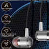 Auricolari da 3,5 mm In Ear Auricolari per musica da basso Cuffie per chiamate intelligenti controllate da filo con microfono per Android V2