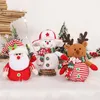 Decorações de Natal Merry Candy Bag Santa Gift Snowflake Snowstring para o ano em casa 2022 Noel Presents