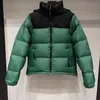 Designer Down Fill Black Puffer Jacket Huven Coat Green Embroidery Outwear Parkas Green Men Women Winter Body Warmer Size XS-XXL