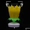 Other Event Party Supplies Candle Birthday Cake Topper Decoration Magic Lotus Flower Candles Blossom Rotating Spin Party Musical T Dhwx0