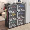 Kl￤dlagring DIY Multilayer Shoe Rack L￤ckerbar dammt￤t kubsk￥p Hemm￶bler St￥ende rymdbesparande stativ Holder Shoes Organize