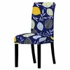 Housses de chaise en Polyester, motif de feuilles de fruits, housse extensible pour salle à manger, Anti-salissure, élastique, amovible, pour fête, banquet