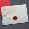 Gift Wrap 20pcs/set MIni Size Gold Flower Thick Paper Envelopes For Greeting Card Postcard Storage 11.5cmX8cm