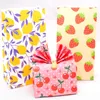Gift Wrap Fruits Kraft Paper Bags Candy Bag Treat Packaging Open Top Home Wedding Christmas Craft 5pcs/lot