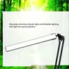 Bordslampor LED Folding Metal Desk Lamp Clip på Light Clamp Long Arm Dimning 3 Färger för vardagsrum Läsning och datorer