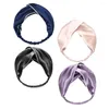 Bandanas 4pcs Fashion Headbands Face Wash elastische Knop Haarband