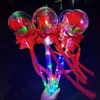 LED Party Favor Décoration Light Up Glowing Rouge Rose Fleur Baguettes Bobo Ball Stick Pour Mariage Saint Valentin Atmosphère Décor SN4996