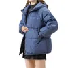 Dames down jas oversized zachte polyester vrouwelijke gewatteerde capuchon jas voor herfst winter rits puffer parka kleding