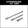 Professionella handverktygssatser Beau-9-Piece Extension Bar Set 1/4 tum 3/8 och 1/2 Drive Socket Extensions Chrome Vanadium Steel Ball End