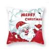 Juldekorationer Xmas Red Podow Case Tree Decoration Santa Claus Cushion Cover för hem Snögubbe år 2022