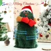 Decorazioni natalizie Albero Giocattolo elettrico Peluche Bambola Musicale Babbo Natale Decorazione divertente Bambini Che ballano Cantano Regali di Natale