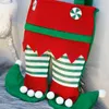 100pcs świąteczne spodnie Świętego Mikołaja i buty elfowe Candy Piękne torby na smakołyki Dekoracyjne torby na prezenty na ślub Nowy rok