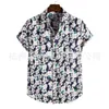 Mäns casual skjortor icclek europeisk kod för mäns kortärmad sommarskjorta blommor sömmar för män