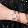 New Women Watch Fashion Rose Gold Stainless Steel Belt Watches Luxury Brand Casual Ladies Diamond Quartz Wristwatch reloj mujer239Q