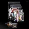 Jewelry Pouches 50-100Pcs PVC Self Sealing Bags Transparent Plastic Zip Lock Resealable Bag Necklace Ring Packaging Storage 7Sizes