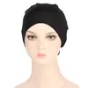 Ball Caps Womens Reversible Adjustable Beading Braid Hat Muslim Ruffle Wrap Cap Sleep Satin Lined Hair Bonnets