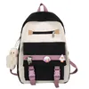 Backpack Nylon Fofte Mulher Moda à prova d'água Rucksack School School for Teenager Girls Kawaii Bag Mochila 50