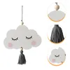 Bandanas Indoor Cloud Pinging Decor Wood Wood com borla