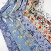 Vintage Floral Printed Tie Set 65cm Cotton Linen Men Tie Butterfly Hankie bowtie Handkerchief Pocket Square Wedding Party J220816