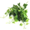 Decorative Flowers 9-Branch Artificial Plant Lifelike DIY Leaf Stem Plastic Faux Green Wall Decoration Home Viewing Ornaments