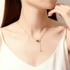 Designer halsbandsmycken hänge halsband diamant kassakedja titanium stål guldplatted aldrig blekna inte orsaka allergisk sto6532500