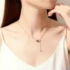 Collier de créateur Bijoux pendente Colliers Diamond Clavicule Chaîne Titane en acier Goldplated Never Fade Not Cause Allergic STO5673982