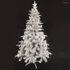 Kerstdecoraties PE FloCking Tree Snowflake 1,2 m 1,5 m 1,8 m gecodeerde kunstmatige kale luxe Navidad Home Decoratie